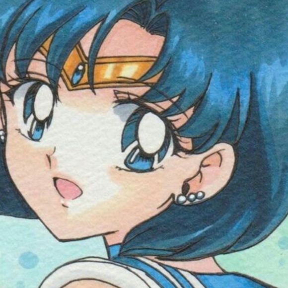 💙 Sailor Mercury Ear Climbers - Picture 3 of 3